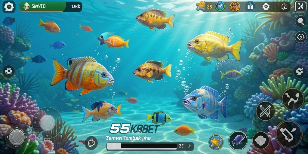Gameplay Tembak Ikan yang seru dan menantang di 55KBET.