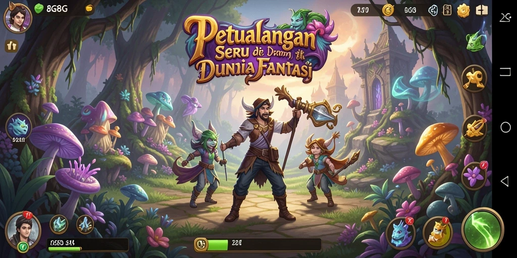 Tangkapan layar 8G8G menampilkan aksi petualangan yang mendebarkan.