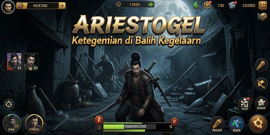 Tangkapan layar menampilkan momen ketegangan dalam gameplay ARIESTOGEL.