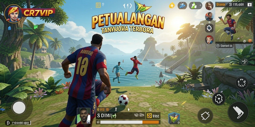 Screenshot gameplay <strong>CR7VIP</strong> menampilkan petualangan seru di dunia terbuka.