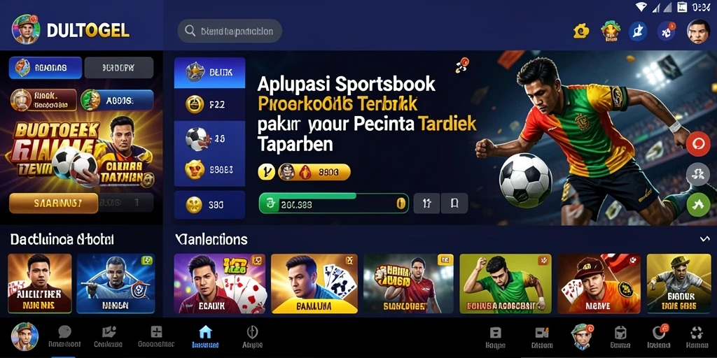 Tampilan gameplay menarik dari aplikasi DULTOGEL untuk taruhan olahraga.
