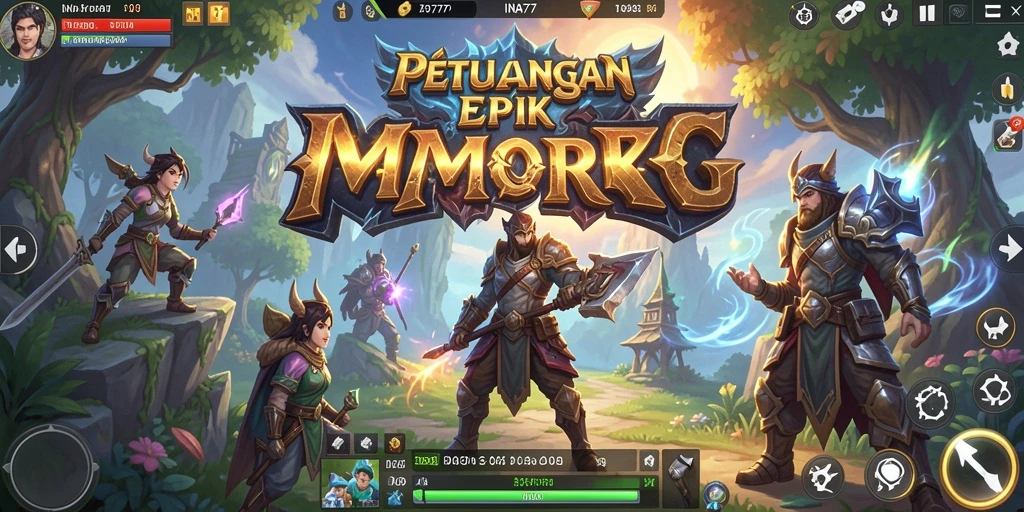 Tampilan gameplay <strong>INA777</strong> yang menakjubkan dengan aksi seru di dunia MMORPG.