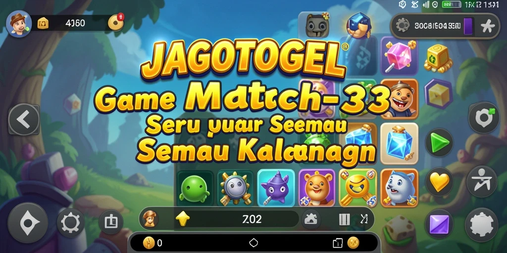 Screenshot gameplay JAGOTOGEL menampilkan aksi seru mencocokkan bola warna-warni.