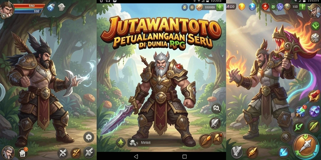 Tampilan gameplay menarik dari JUTAWANTOTO dengan karakter yang beraksi.