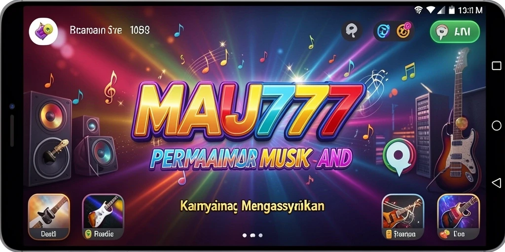Screenshot dari gameplay MAJ777 yang menunjukkan aksi musik seru.
