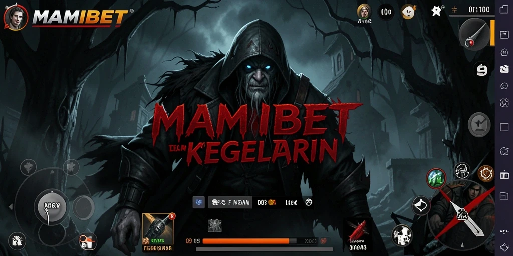 Screenshot gameplay MAMIBET yang menegangkan dengan suasana horror.