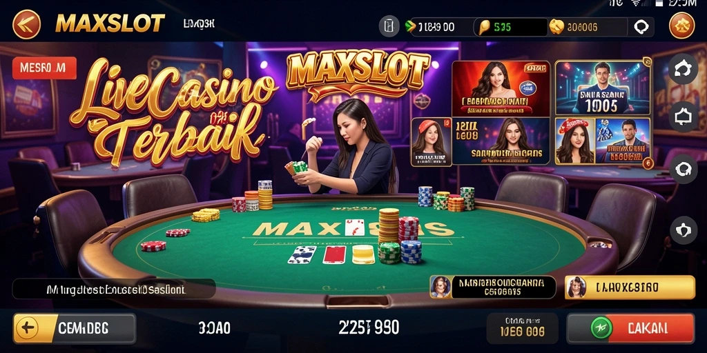 Gameplay menarik MAXSLOT dalam suasana Live Casino.