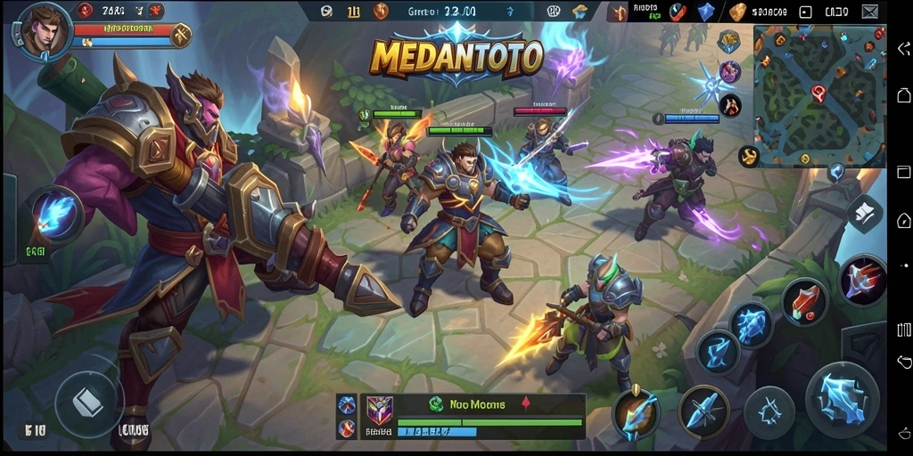 Tampilan gameplay seru dalam pertarungan MOBA