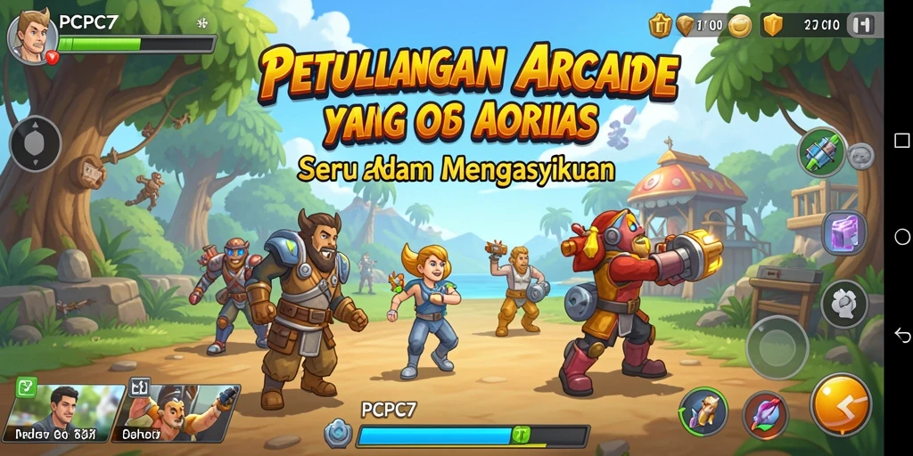 Tampilan gameplay PCPC7 yang penuh aksi dan menantang.