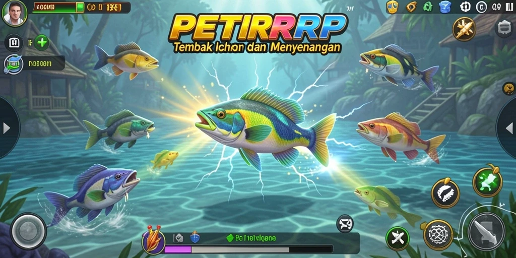 Gameplay Tembak Ikan yang seru dan mendebarkan di PETIRRP.