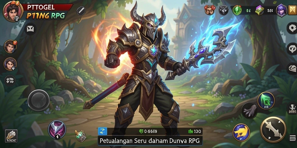 Screenshot menampilkan aksi mendebarkan dalam permainan RPG PTTOGEL.