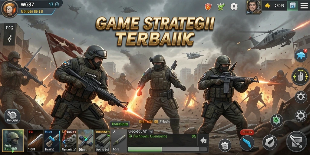 Tampilan gameplay seru dan strategis dalam WG87.